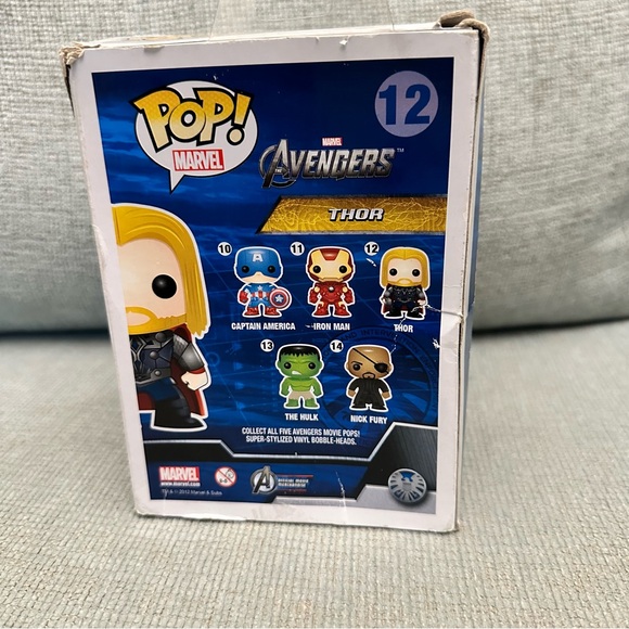 Funko POP! Marvel Avengers Thor #12 Vinyl Figure DAMAGED BOX SEE PICS - Picture 6 of 6
